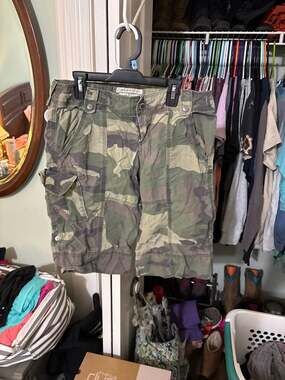 Vintage Y2K Abercrombie & Fitch Camo Cargo Shorts